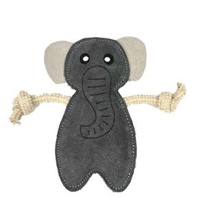 Adorable diseño de elefante, cuerpo de felpa suave Flexible, brazos de cuerda resistentes, juguete para masticar mascotas de cuero duradero, tiempo de juego, masticar viene empaquetado - Product Image 1