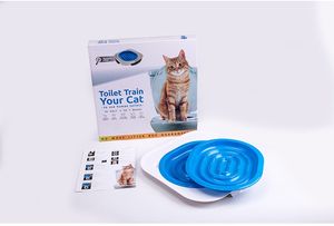 再利用可能取り付けが簡単ラウンドキャットプラスチック旅行トイレトレーニングシステムシートマットキット - Product Image 6