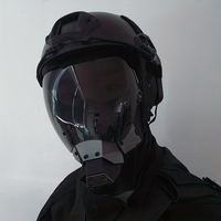Demi-masque le plus vendu Casque de masque Cyberpunk de qualité à usure rapide et masque tactique amovible Cyberpunk Gear