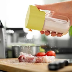 Salt <b>Bottle</b> Dispenser Glass Salt Pepper <b>Shaker</b> <b>Bottle</b> Condiment Holders Measuring Seasoning Jar for Outdoor Cooking Barbeque - Product Image 1
