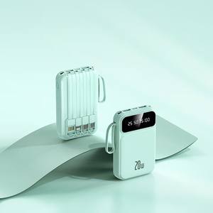 Bancos de energía de carga rápida 10000mAh Banco de energía personalizado <span class=keywords><strong>20000</strong></span> Mah Cargador rápido Banco de energía inalámbrico con cable de alta capacidad - Product Image 2