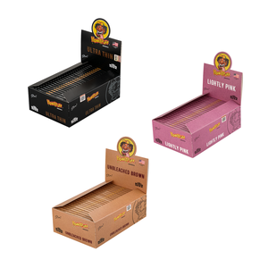 Square <b>Box</b> 110mm Kingsize Premium Natural <b>Rolling</b> Papers – Includes Filter Tips, White Smoking Accessories - Product Image 4