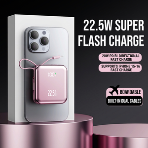 พาวเวอร์แบงค์ 20000mAh 120W ชาร์จเร็ว พกพาสะดวก พร้อมสายชาร์จคู่ สำหรับการเดินทางและการใช้งานประจำวัน - Product Image 2