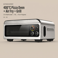 Four à friture sans air 18L 400°C 3-en-1 avec grill à pizza et contrôle numérique, appareil de cuisine professionnel
