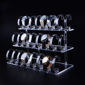 Máy tính để bàn 3 tầng 24 Khe nhựa cao cấp acrylic đồng hồ hiển thị chủ Organizer đứng - Product Image 5