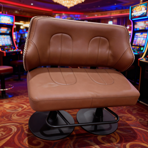 Silla de <span class=keywords><strong>Bar</strong></span> Moderna de Cuero Baccarat con Respaldo, Taburetes Ajustables de Doble Asiento para Uso en el Hogar, <span class=keywords><strong>Bar</strong></span> y Hotel - Product Image 4