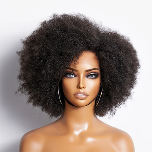 Perruque <span class=keywords><strong>Courte</strong></span> Bouclée Afro-Kinky en <span class=keywords><strong>Cheveux</strong></span> Humains Pas Chère, <span class=keywords><strong>Coupe</strong></span> Bob Pixie, Perruque en Dentelle <span class=keywords><strong>pour</strong></span> Femmes Noires - Product Image 2