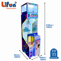 LIFUN 18'' Super Mega Claw Grabber Machine, machine à monnayeur personnalisable avec plusieurs modes de paiement, appareil de divertissement pour les points de vente au détail