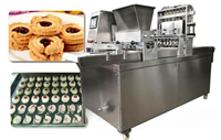Prix usine Commercial Automatique Crème Confiture Biscuit Croustillant Cookie Gâteau Déposant Remplissage Formant Presse Machine pour Boulangerie