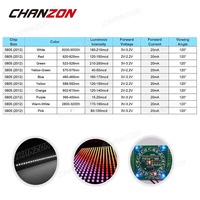 0805 / 2012 SMD Kit pemancaran cahaya LED manik-manik lampu Chip hangat putih merah hijau biru kuning oranye UV ungu merah muda mikro 3V SMT