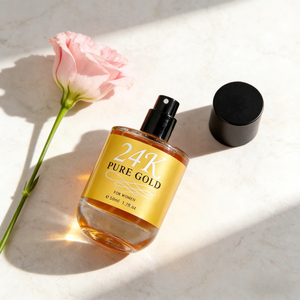 <span class=keywords><strong>Perfume</strong></span> Hanna's <span class=keywords><strong>Secret</strong></span> 24K Pure <span class=keywords><strong>Golden</strong></span> 50ML, Expositor, Aroma Cálido Oriental y Vainilla, Fórmula Hipoalergénica, <span class=keywords><strong>Perfume</strong></span> en Spray para Mujer - Product Image 2