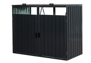 Grande poubelle extérieure en métal <span class=keywords><strong>abri</strong></span> Protection <span class=keywords><strong>de</strong></span> la vie privée boîtier en acier étanche cadre en <span class=keywords><strong>bois</strong></span> pour usage commercial jardin cour - Product Image 5