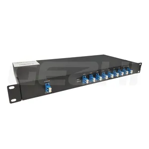 Sistemas PON CATV Multiplexor de fibra pasiva 8ch CWDM Mux Demux 1U Chasis Rackmount 1470 ~ 1610nm