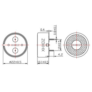 22MM 2210 External Drive 4kHz 22*10MM Piezo Passive Buzzer With Flat Pin Sound <strong>Piezoelect</strong> Buzzer Alarm For Panel - Product Image 6