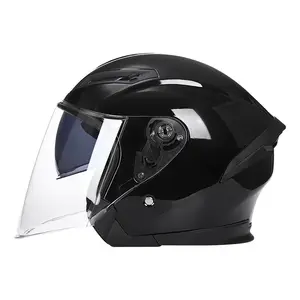 Helm Setengah Dewasa Bersertifikasi DOT Pelindung Helm Berkualitas Tinggi Cocok untuk Sepeda Motor Luar Ruangan Di Semua Musim