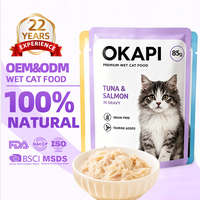 Nourriture humide complète pour chats certifiée FDA OEM/ODM, en sachet, riche en protéines, à base de viande fraîche, soupe riche, alimentation de base pour animaux de compagnie