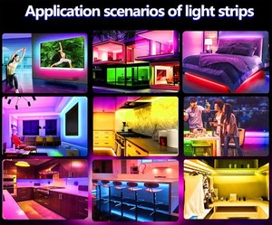 5V <b>USB</b> Flexible RGB Tape <b>Light</b>, Smart App/Remote Controlled Music Sync Chasing <b>Light</b> for Room Decoration - Product Image 5