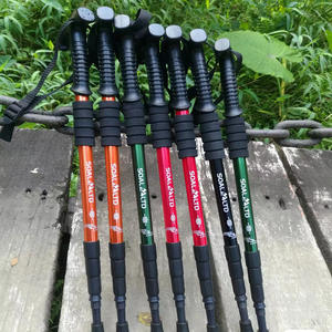 FervorFOX Telescopic Aluminum Alloy Walking Stick 4-Section T-Handle Shock Absorbing Ultra <b>Light</b> Hiking <b>Pole</b> for Seniors Outdoor - Product Image 2