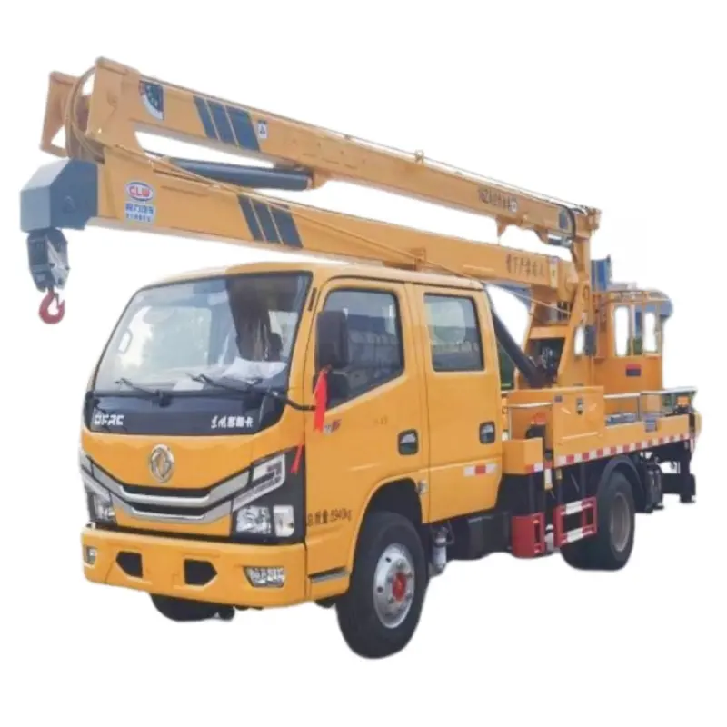 Bán Hot dongfeng DIESEL 12-25m Chiều cao làm việc Boom Lift xe tải, aluminums hợp kim trên không làm việc nền tảng với xô