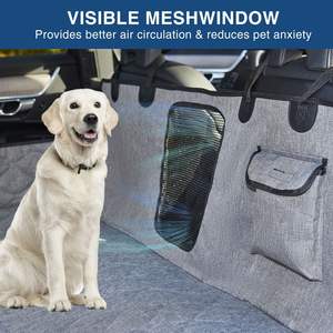 Venta al por mayor Premium impermeable de tela Oxford Pet Car Seat Cover Dog Hamaca Negro 140x130cm - Product Image 4