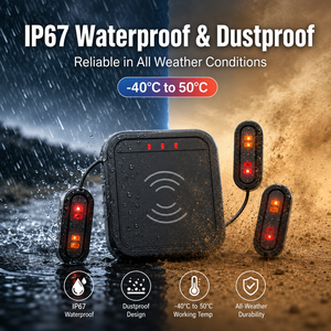 Sistem Blind Spot Sepeda Motor Sensor Radar 24GHz Tahan Air IP67 Peringatan LED 150 °   Kit Jangkauan Jauh Sudut Lebar 30M - Product Image 4