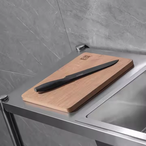 Évier de <span class=keywords><strong>cuisine</strong></span> double bac en acier inoxydable avec support mural pour maison locative, autoportant, usage commercial - Product Image 5