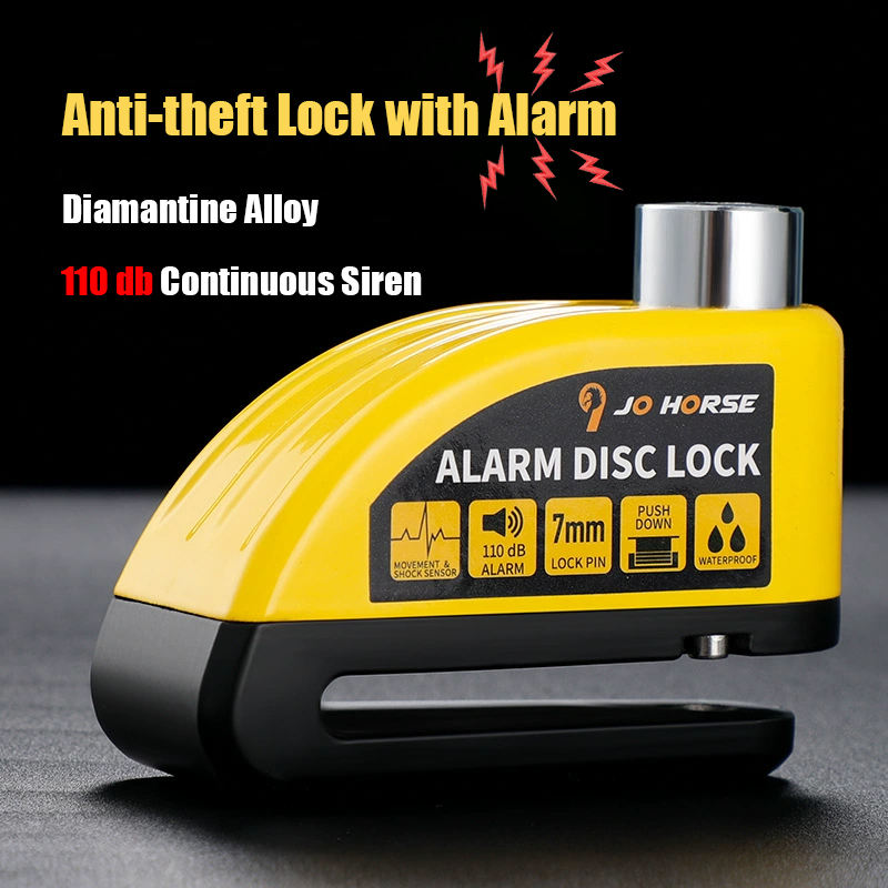 Hongdak Bicycle Motorcycle Wheel Disc Brake Alarm Lock Security Anti-theft Bicycle Locks for E-Bike Bicycle Scooter