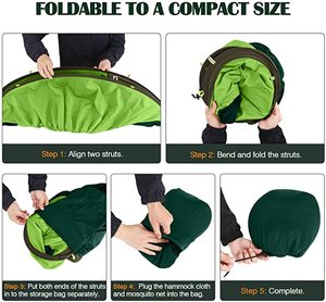 Venta al por mayor logotipo personalizado al aire libre portátil hamaca <span class=keywords><strong>jardín</strong></span> viaje Camping lona columpio malla saco <span class=keywords><strong>de</strong></span> dormir con mosquitera - Product Image 5