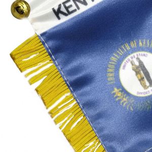 Custom Logo KENTUCKY Pennant <b>Flag</b> With Digital Printing for Car Rearview Mirror and Home Decoration - Product Image 4