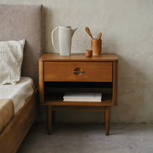 Mesa de Noche de Madera de Teca Sólida (Sin Accesorios) Fabricada en Chongqing, Serie Integrada para Dormitorio - Product Image 4