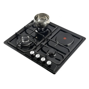 Placa de Cocción Integrada de 4 Quemadores a <span class=keywords><strong>Gas</strong></span> y Eléctrica, Vitrocerámica Templada, Cocina a <span class=keywords><strong>Gas</strong></span> LPG/NG, Cocina Eléctrica, Fabricante de Cocinas Domésticas - Product Image 3