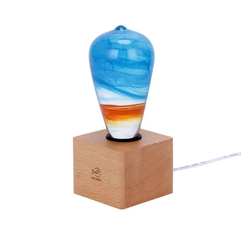 Ep Light Vintage Style Desk Lamp Resin Led Bulb With Socket For Bar Coffee Shop Home Decorations