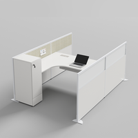 Nouvelle conception couleurs personnalisées mobilier de bureau poste de travail 8 places