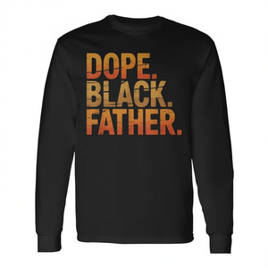 Camiseta de manga larga Dope Black Father, orgullo africano, para papá, día del padre - Product Image 2