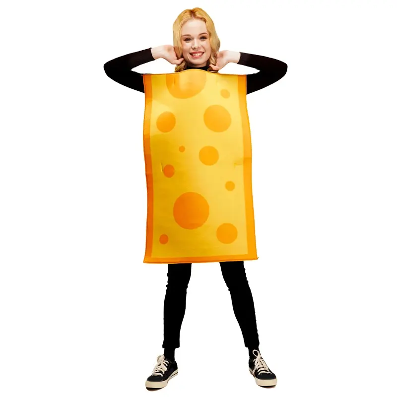 Dress Up delicious Funny Couple Fancy Dress halloween Party Cosplay Clothing Cheese Tunic Costume