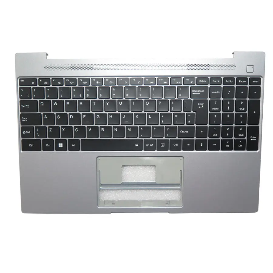 مسند اليد ولوحة مفاتيح للكمبيوتر المحمول MEDION خلفية سوداء وفضية جديدة دون لوحة لمس - MB3501023 XK-HS208