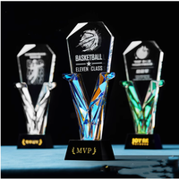 Trophées de récompense personnalisés en cristal K9 gravé de style antique, pour les entreprises, les sports, les MVP, avec boîte cadeau