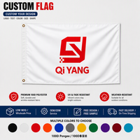 Drapeau publicitaire extérieur blanc personnalisé imprimé 3x5 pieds, toutes tailles, logo, couleur, bannière promotionnelle, vente en gros