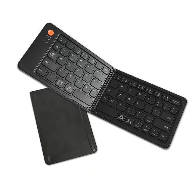 Foldable Keyboard Portable Wireless Rechargeable Ultra Slim Keyboard Compatible with IOS Android Windows Smartphone