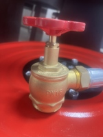 1 inci tebal dilapisi merah PVC fleksibel selang api Reel 30 meter ayunan braket Drum Jet semprot Nozzle Hydrant peralatan pemadam kebakaran