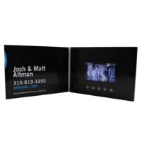 Offre Spéciale personnalisé en gros A5 papier noir lecteur de publicité musique photo brochure LCD livret carte de visite livre vidéo