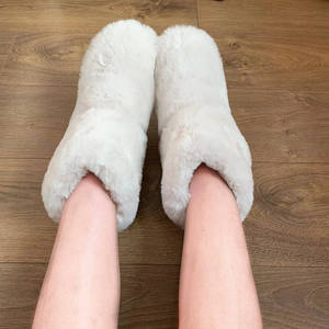 Women's Ladies High Quality Fuzzy Fluffy Plush Warm Indoor Home Cozy <strong>Sherpa</strong> Lined Anti-slip Slipper <strong>Boots</strong> - Product Image 6