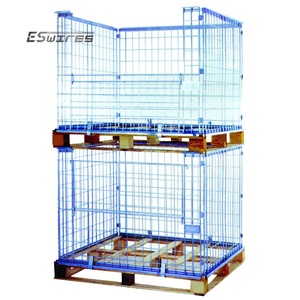 Nhà Máy Bán Hàng Trực Tiếp Đầy Đủ Hàn Nhúng Nóng Mạ Kẽm Nhiệm Vụ Nặng Nề Lưu Trữ Lồng Pallet Với Gỗ Pallet - Product Image 6