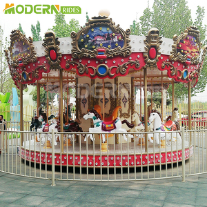 Manège à chevaux moderne, carrousel extérieur pour enfants, équipement de parc d'attractions, manège simple pour fête foraine, en vente - Product Image 3