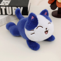 Peluche chat joyeux personnalisée OEM ODM, nouvelle pose, en polyester, multicolore, poupée chaton, ornement de voiture, coussin décoratif, cadeau d'anniversaire pour enfants