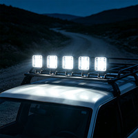 4 Zoll Quadratisches LED-Arbeitslicht Stroboskop-Warnleuchte Offroad-Ingenieur-Assistentenlampe