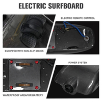 Planche à moteur électrique en fibre de carbone, vitesse rapide 50 km/h, gonflable, couleur personnalisée, garantie 1 an, accessoires inclus, eaux océaniques