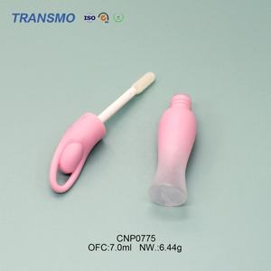 Tubes de gloss rose personnalisables avec pinceau, tubes de rouge à lèvres liquide 6ml, tubes de gloss vides mignons à personnaliser - Product Image 3