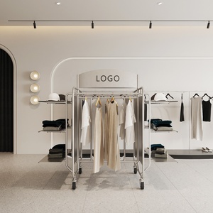 Accesorios de tienda minorista de marca de lujo Yiree, accesorios de tienda de <span class=keywords><strong>centro</strong></span> de hierro, soporte de exhibición de ropa para niños - Product Image 2