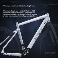 Vélo de route QUQI HD-R680 B2B 700*28C, cadre en alliage d'aluminium léger, guidon à bascule, frein à disque, 18 vitesses, pour adultes en plein air